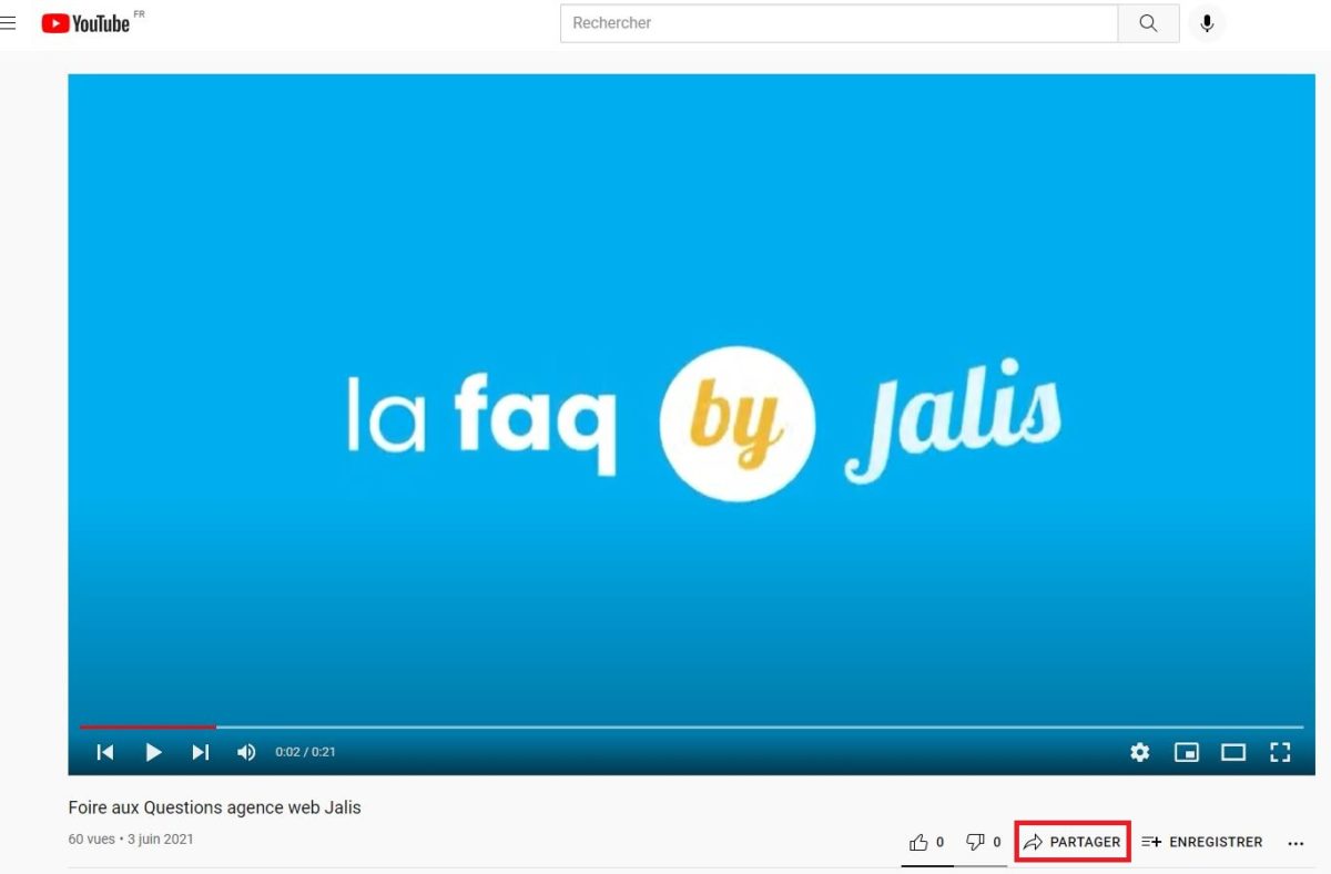 Récupérer un iframe d'une video Youtube