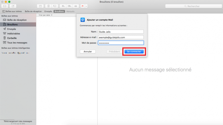Ajout d'une adresse mail dans Mail